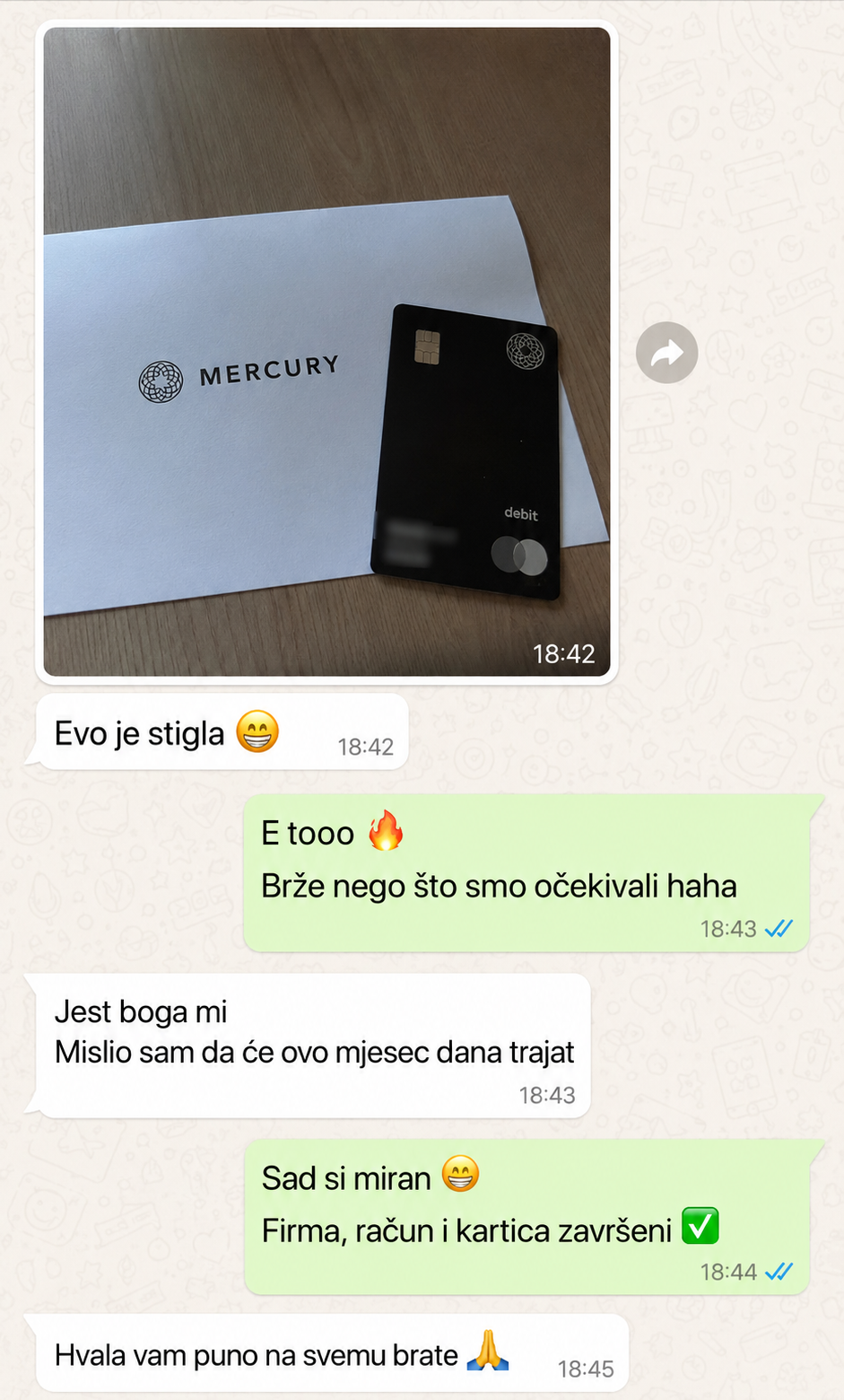 WhatsApp razgovor sa klijentom Dino K.